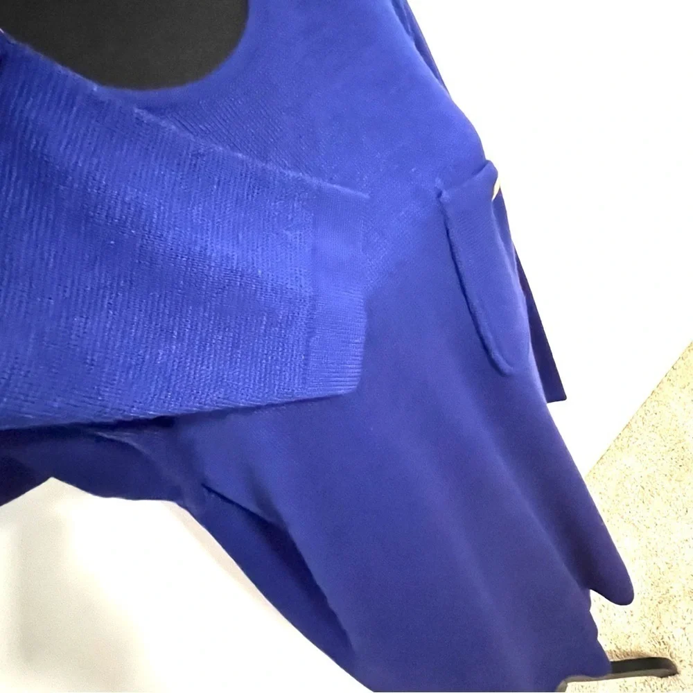 Liz Claiborne Collection knit tunic skirt set Royal Blue Y2K Excellent Condition